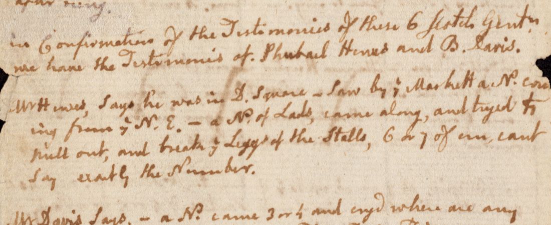 Boston Massacre trial notes