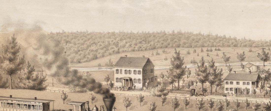 E. Wanckel's estate at Jamaica Plain, near Boston = E. Wanckel's Landsitz in Jamaica Plain, bei Boston