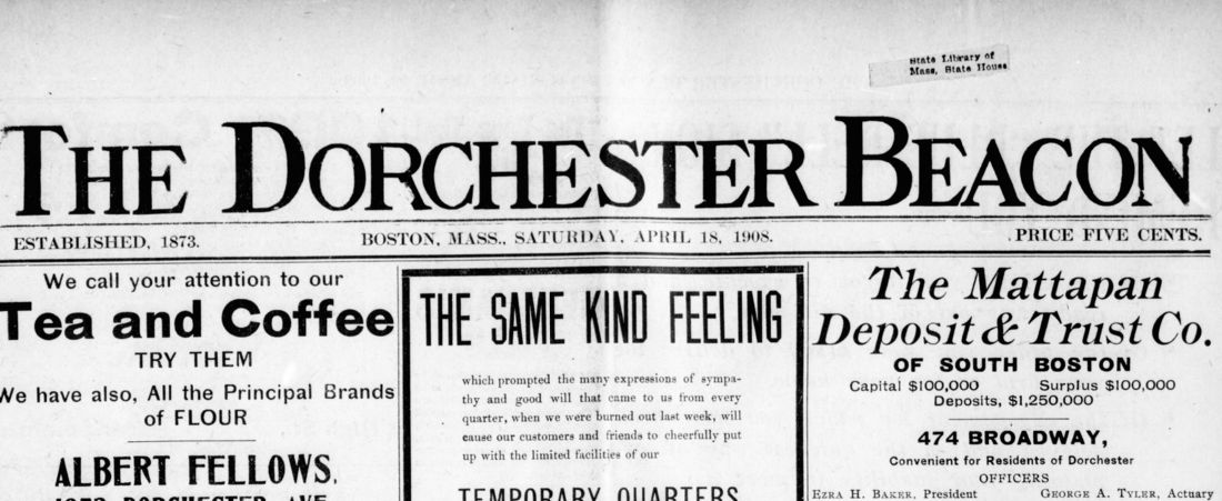 The Dorchester Beacon. April 18, 1908